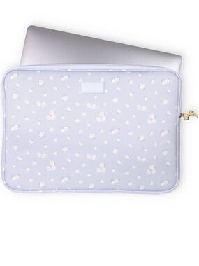 New LoveShackFancy blue/Lavender Floral Laptop Sleeve with White floral